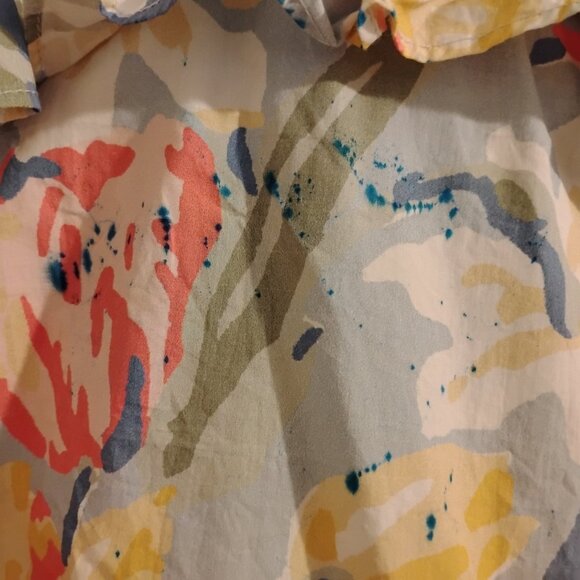 Blue ink stain Laura Ashley x BATSHEVA Rhodri Blouse in Tulips 18 - Picture 3 of 4